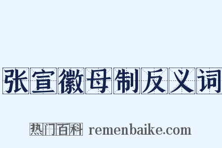张宣徽母制反义词是什么意思的图片